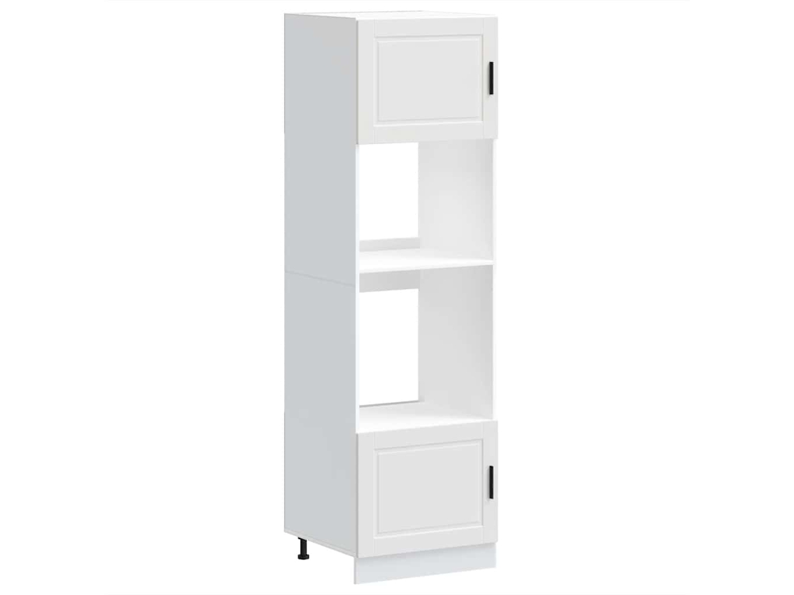 Conjunto de 2 muebles para horno, Porto, de madera blanca, EXCLUSIVO DE LA CASA