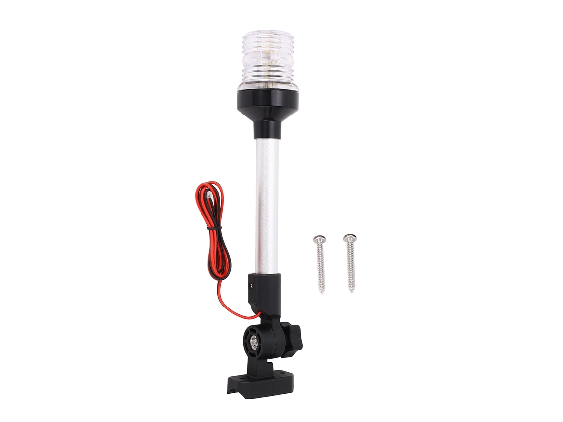 Luz De Ancla Led Blanca Ip67 Ajustable De 3 Millas Náuticas Con Visibilidad Total Para Embarcaciones Y Pontones, 12-24 V, 12 Pulgadas.