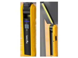 Linterna de trabajo portátil multifuncional COB, linterna LED magnética con imán, gancho giratorio y luz de linterna.