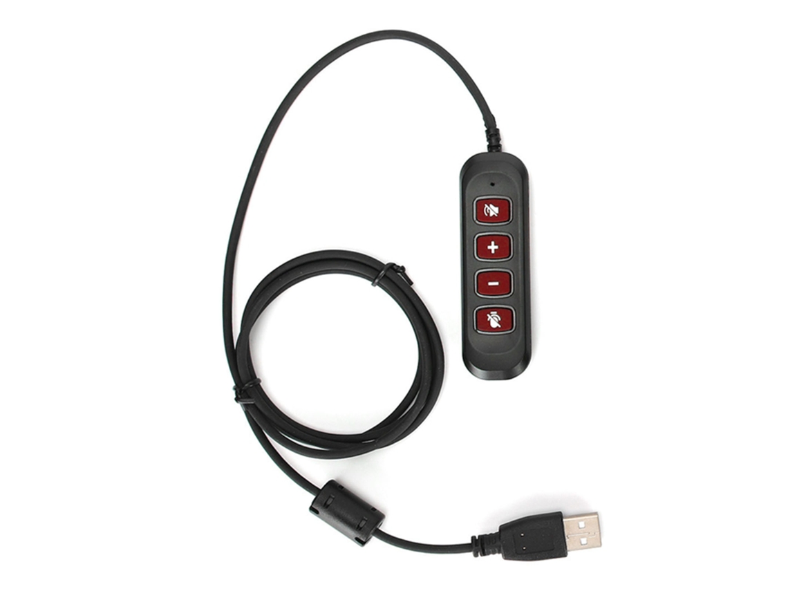 Adaptador De Auriculares H901 Usb Qd Con Volumen Ajustable Para Equipos De Centro De Llamadas De 3,5 Mm, Color Rojo