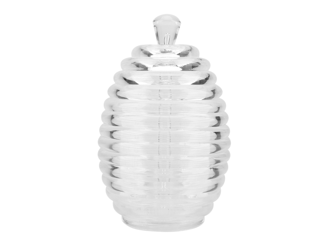 Tarro Transparente Con Forma De Panal Y Gotero, 265 Ml, Para Almacenamiento Y Dosificación.