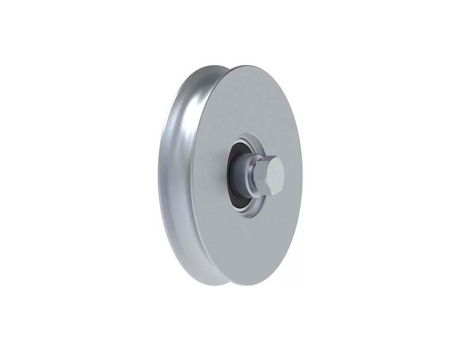 Rueda Zincada para Puerta con 1 Rodamiento de Bolas Canal V FAC PORTÕES Va1101.200.3 100X30Mm 905040502