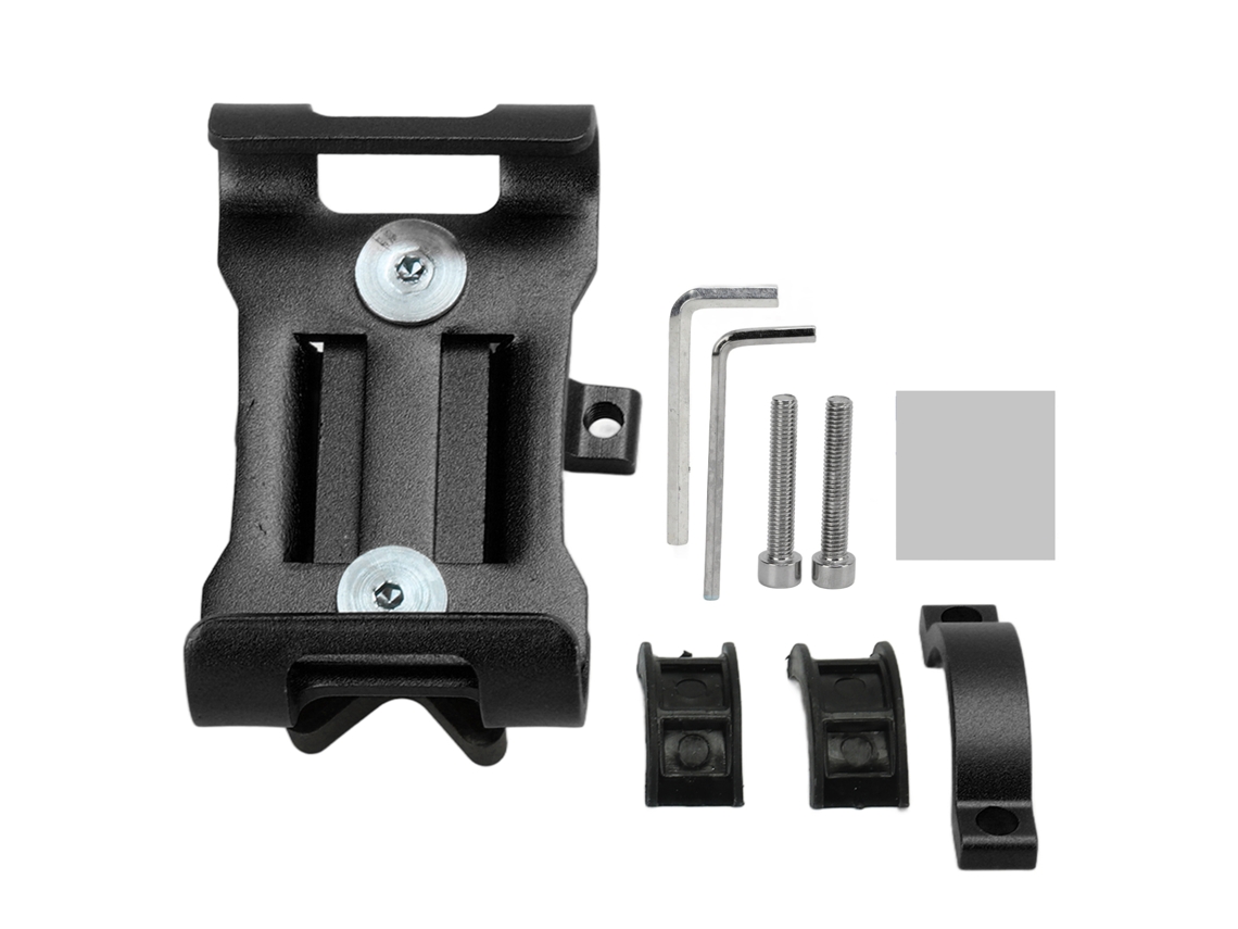 Soporte Para Teléfono Móvil De Bicicleta De Aleación De Aluminio Negro Para Manillar De Bicicleta Con Navegación