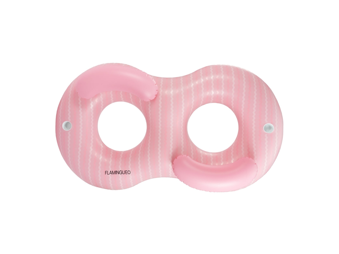 Flamingueo Boia Insuflável Dupla Pvc Donut Rosa