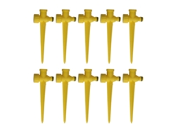 10 conectores de plástico de 1/2 pulgada para sistemas de riego de jardín.