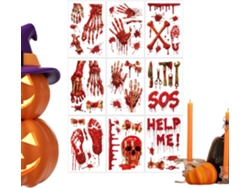 Pegatinas De Halloween | Decoraciones Adhesivas 3d Con Huellas De Manos Y Pies Para Un Ambiente Espeluznante