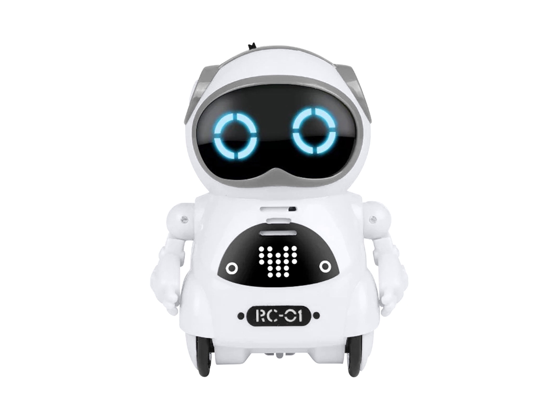 Bolsillo Rc Robot Hablar Diálogo Interactivo Reconocimientos De Voz Grabar Cantar Bailar Blanco Gertiz