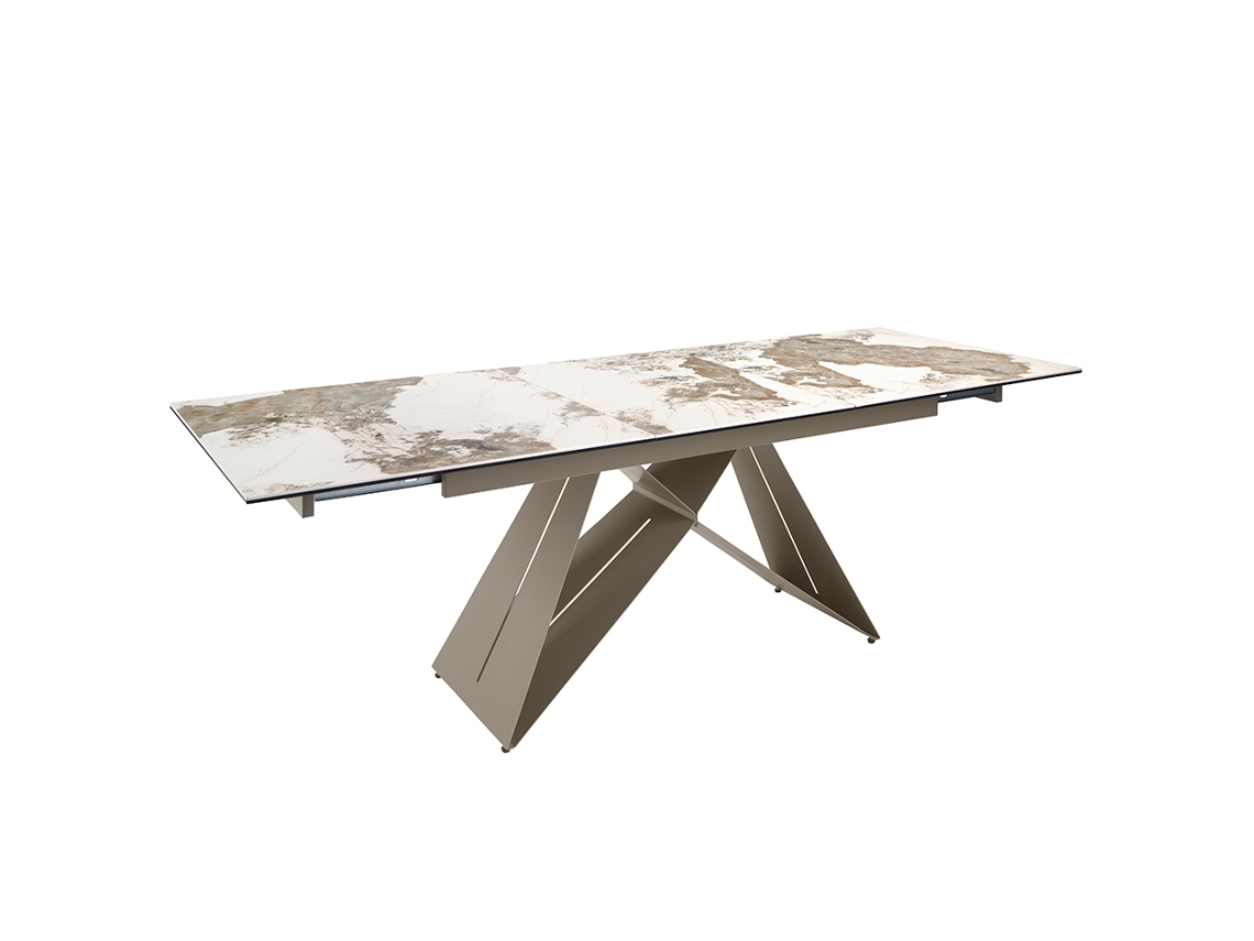 Mesa comedor extensible rectangular mármol porcelánico ANGEL CERDA