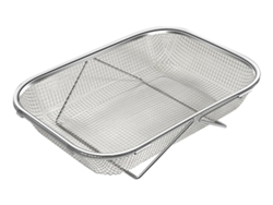 Cesta de drenaje para frutas y verduras sobre tamiceslowmoose