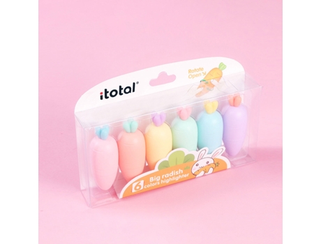Subrayador I-TOTAL Macaron Zanahorias 6 Colores Xl2306A
