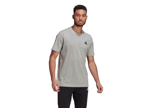 Camiseta de Hombre ADIDAS Algodón Gris (XL)
