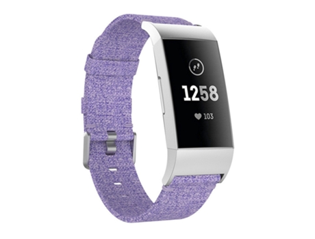 Correa de reloj de nailon tejido Vanvas para Fitbit Charge 3 (púrpura claro)
