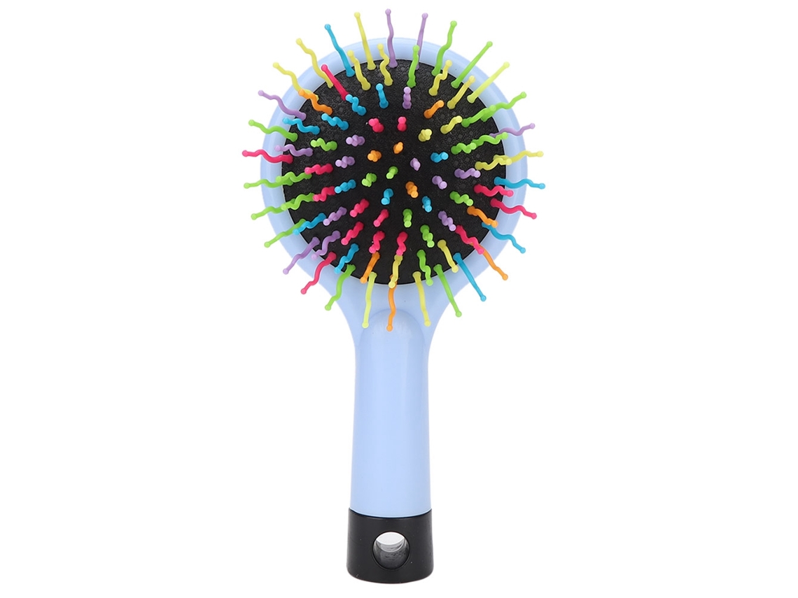 Mini Peine De Masaje Antiestático Portátil De Plástico Con Diseño De Dibujos Animados Para El Cabello (azul Claro)