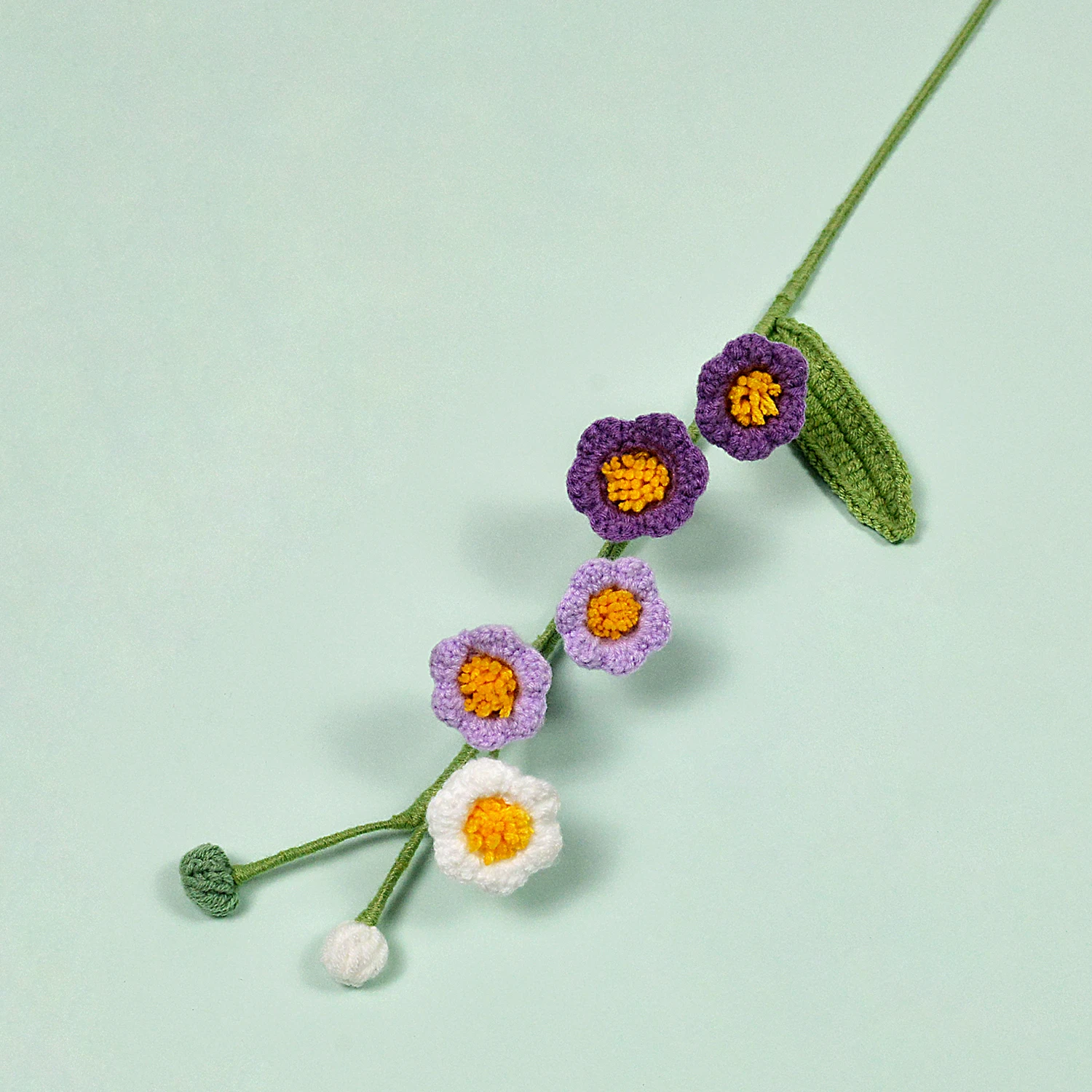(morado Degradado - 1 Pieza) Flor De Tela Tejida A Mano A Crochet, Ideal Para Ramos De Flores Y Decoración Del Hogar.