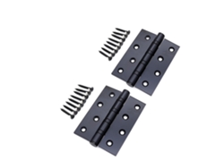 2 Bisagras Para Puertas De Acero Inoxidable Negro Con Rodamientos De Bolas — Bisagras Plegables Para Muebles, Graneros Y Garajes (incluye Tornillos)