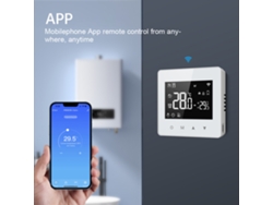 Termostato inteligente Zigbee con pantalla LCD para calderas de gas y agua, compatible con Alexa y Google Home.