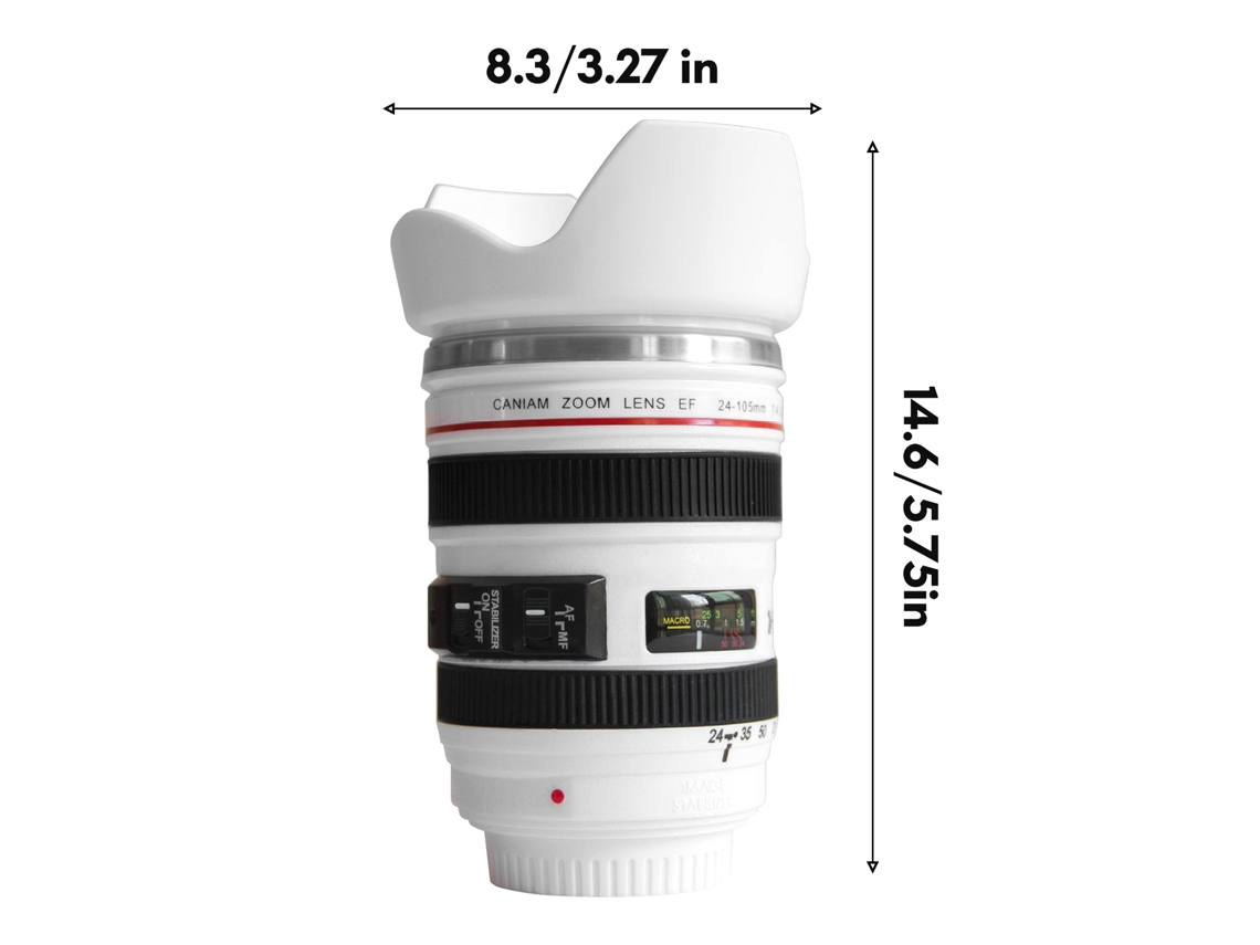 Taza De Café De Acero Inoxidable Con Forma De Lente De Cámara, 400 Ml, Resistente Al Agua, Regalo Para Fotógrafos.