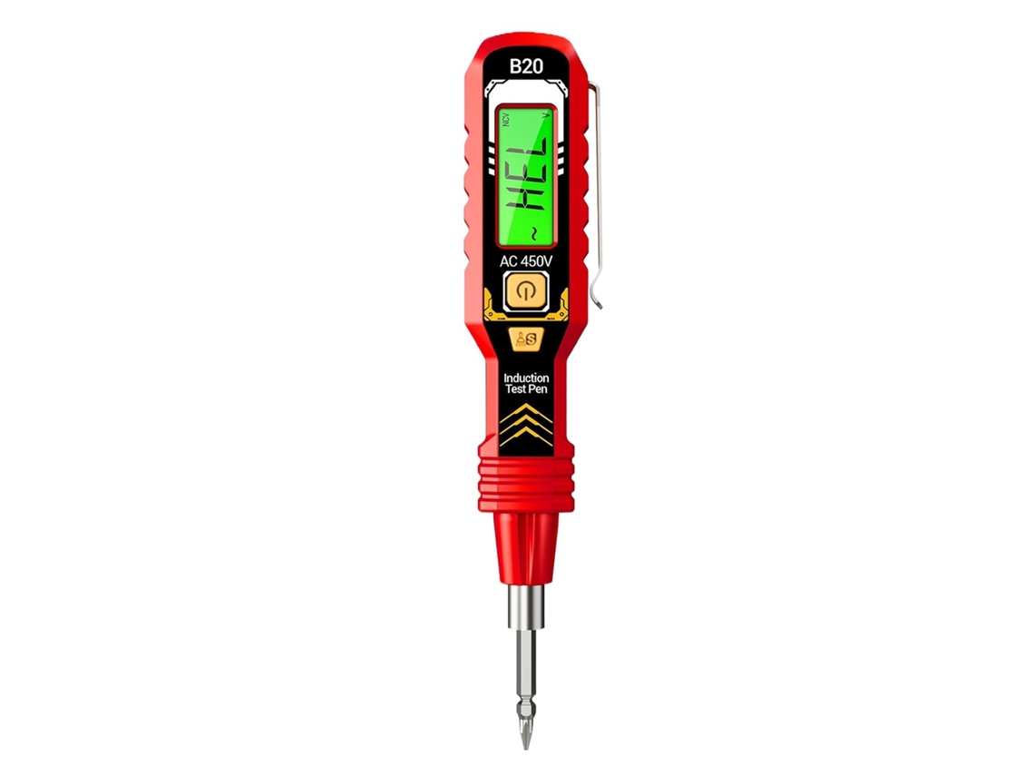 Detector De Electricidad, Comprobador Eléctrico Con Pantalla Digital, Herramienta De Prueba Multifuncional De