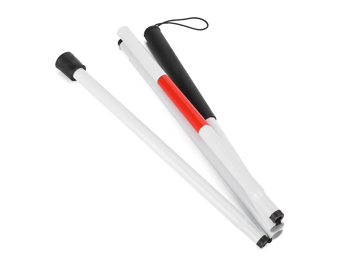 Bastón plegable portátil para personas ciegas, fabricado en aleación de aluminio, con lentes reflectantes, ideal para personas mayores.