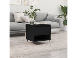 Mesa De Centro | Mesa De Café | Mesa De Salón Madera De Ingeniería Negro 50x46x50 Cm