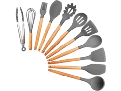 Juego de 11 Utensilios de Cocina SZSMART CW974 (Negro - 7,8x32 cm - Sílice)
