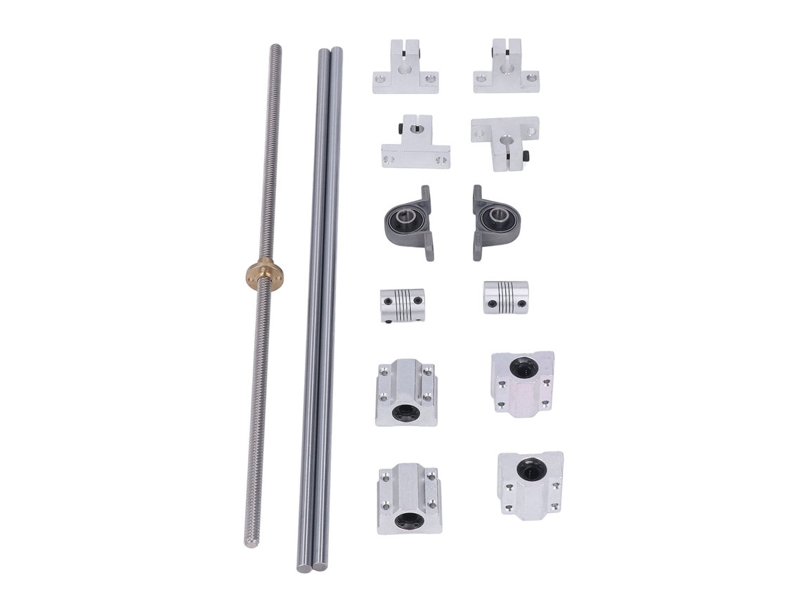 Kit De Tornillos T8 Con Ejes Ópticos Horizontales De 350 Mm Y Rieles Dobles.