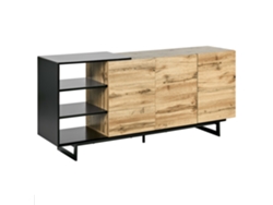 Aparador de 2 puertas BELIANI Fiora de MDF Madera clara 160x40x75