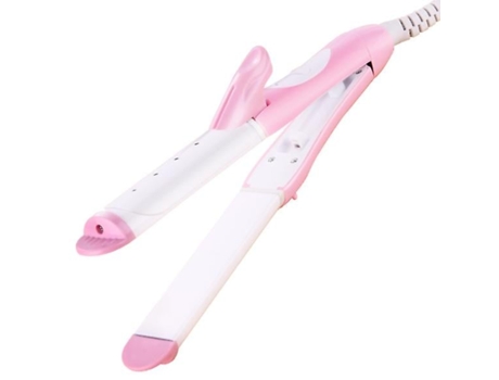 Plancha de pelo profesional recubierta de cerámica con rizador 2 en 1 giratorio Wirepink Bisbisous AUJEZON