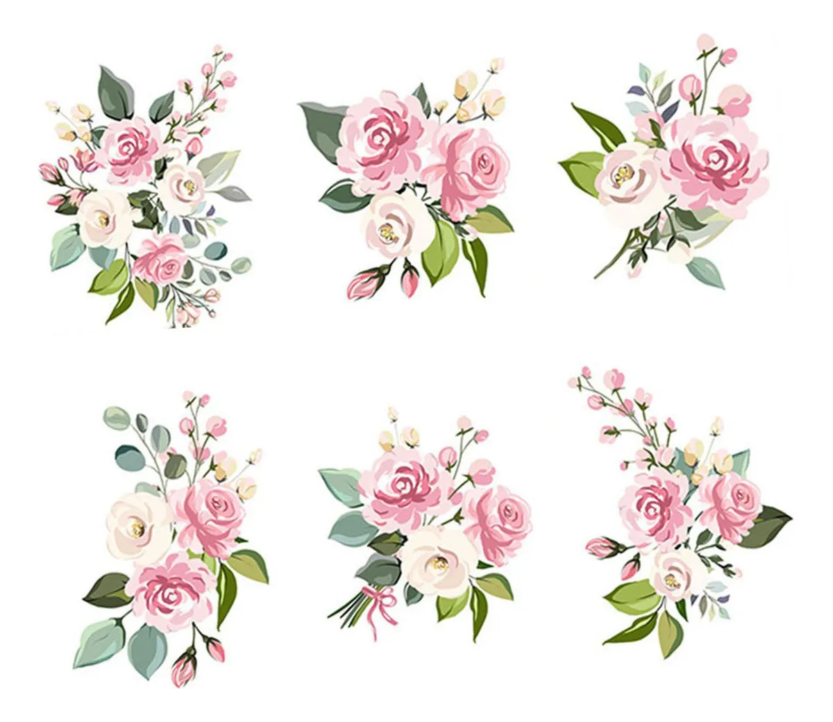 Calcomanías de pared de flores para bañera, vayotoy