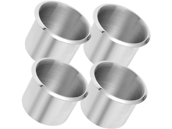 Juego De 4 Portavasos Universales Empotrados De Acero Inoxidable Para Embarcaciones, Aptos Vasos...