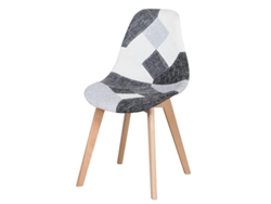 Sillas de comedor de diseño escandinavo, ergonómicas de madera, 8 piezas, gris OEM