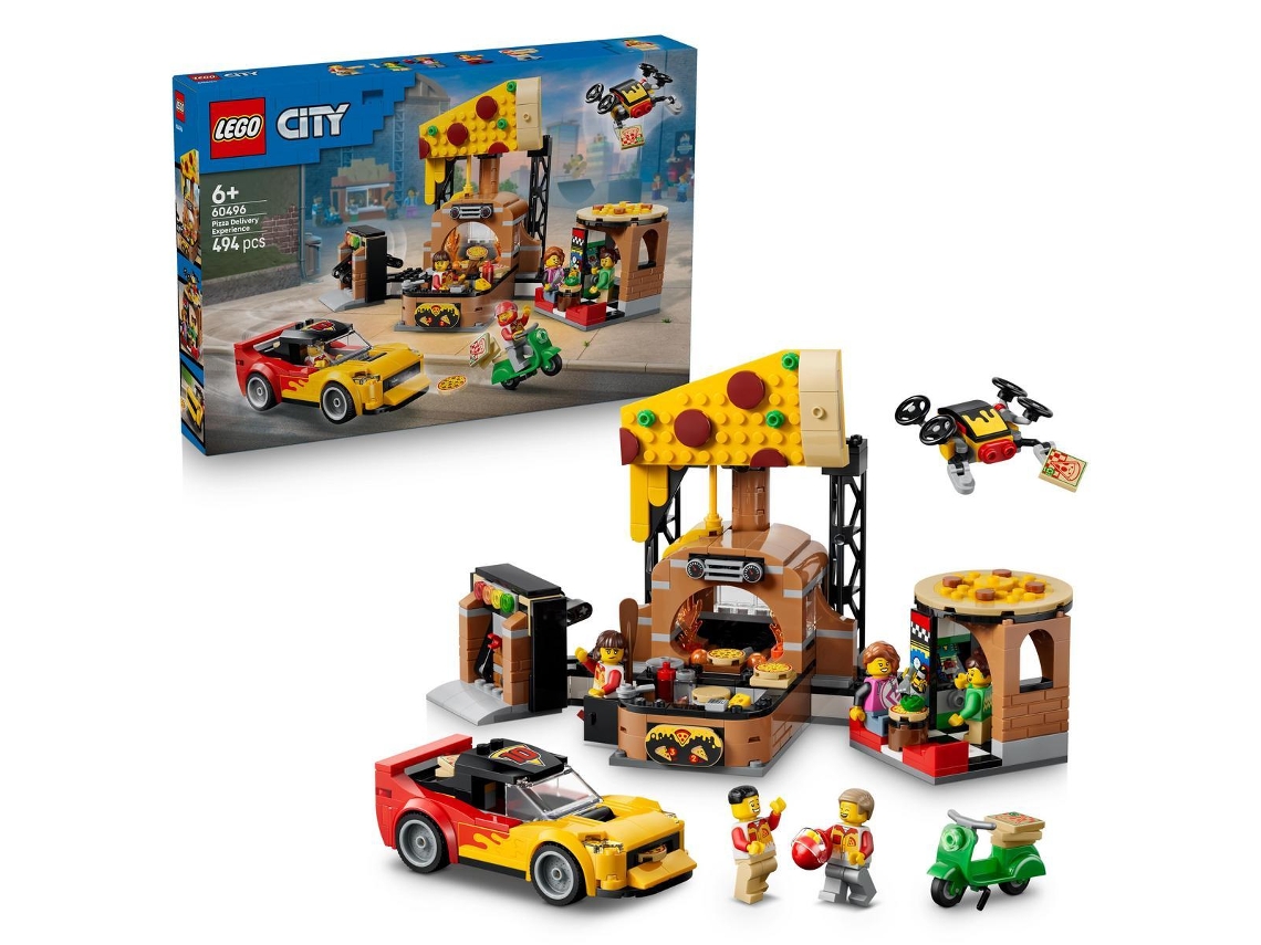 Lego® 60496 City Experiencia De Pizza A Domicilio Con Vehículos De Juguete