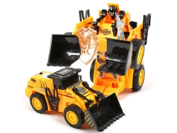 Mini coche de juguete transformable, robot, ideal como regalo de cumpleaños infantil (excavadora).