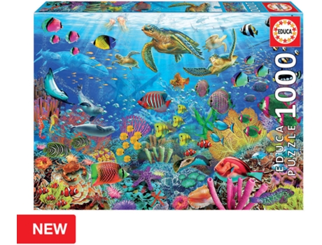 Puzzle EDUCA 1000 Tortugas en el Paraíso (Edad Mínima: 12 Años - 1000 Piezas)