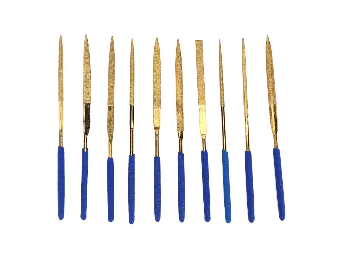 Kit De Limas De Diamante De Acero Recubierto De Titanio De 3x140 Mm Para Acero Cerámico.
