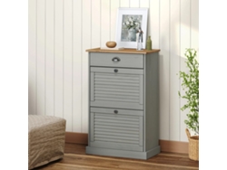 Zapatero Organizador Vigo en Madera Maciza de Pino Gris de 60X35X96 Cm