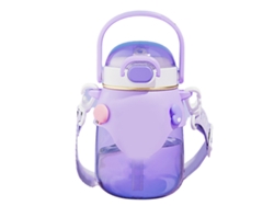 Botella De Agua Infantil Con Pajita, Capacidad De 820 Ml, Gran Capacidad, Bonito Diseño De Dibujos Animados, Para El Hogar, La Escuela Y Los Viajes.