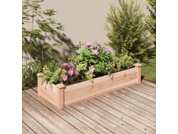 Jardinera elevada con forro de madera maciza de abeto de 120 x 45 x 25 cm, DKD Home Decor