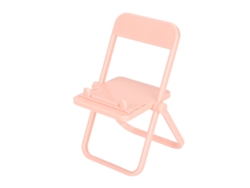 Suporte Para Celular Em Forma De Cadeira Pequena Fofo Dobrável Ângulo Ajustável Mesa Escritório Rosa