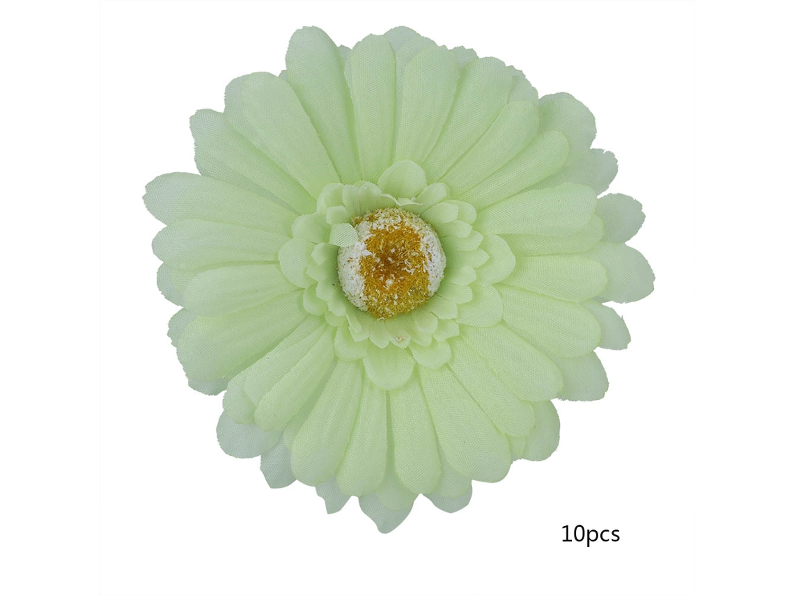 MEOIRUERY 10pcs Corona de Flores Artificiales Falsas Simulación Decoración de Fiesta Accesorio para Fotografía (Verde)