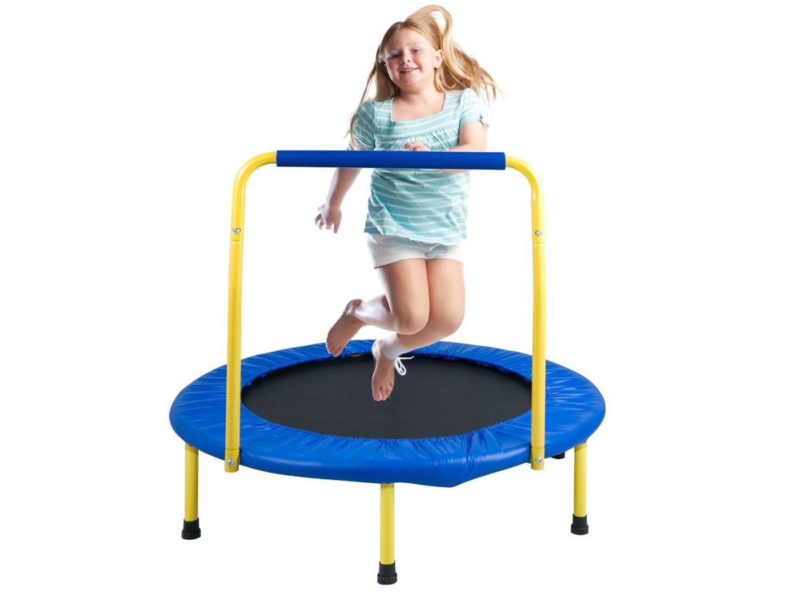 Trampolín infantil plegable y portátil Tekmaquinas con red de seguridad