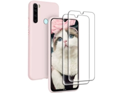 Carcasa + Protector Xiaomi Redmi Note 8 HONGWE. Rosa