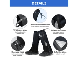 Canal De Pernas Altas Resistente À Rasgo E À Água Ajustável Leve Para Caminhada Camping Escalada Ciclismo Com Bolsa De Armazenamento