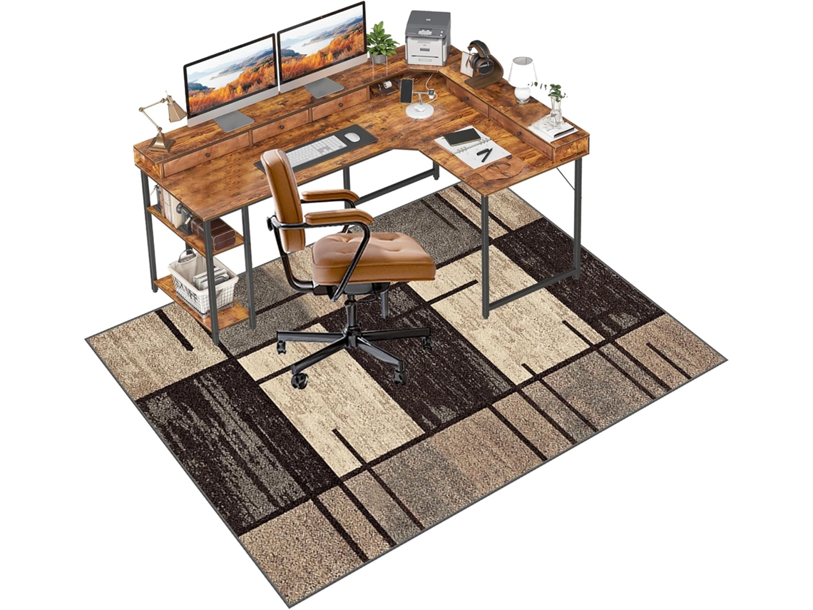 Alfombrilla Antideslizante Silla Gaming, Suelo Oficina, Duros, Protector Juegos, Suelos Hogar,, 90 X 120 Cm