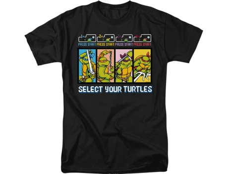 Camisetas Unisex DEEPSTONE Select Your Turtles Teenage Mutant Ninja Turtles Negro (XXXL)
