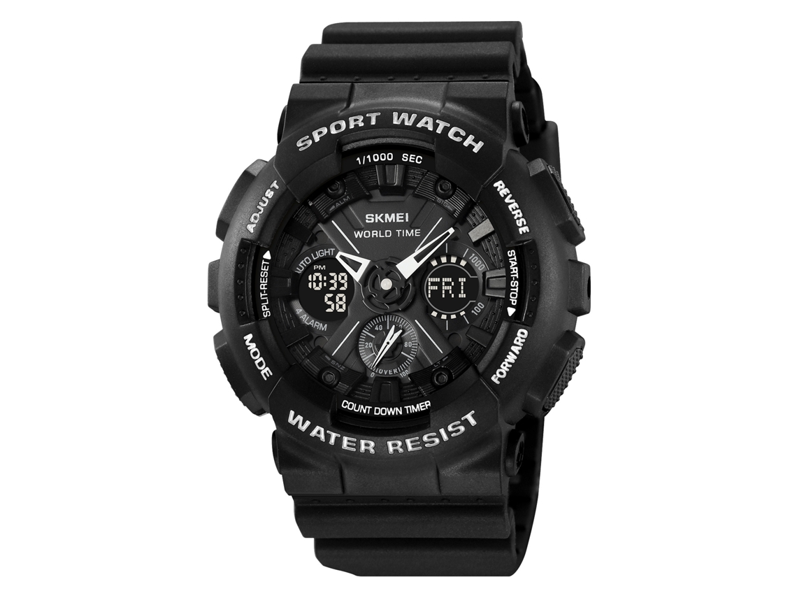 Reloj Hombre Skmei Deportivo Digital Impermeable 50m Alarma Cronómetro Hora Mundial
