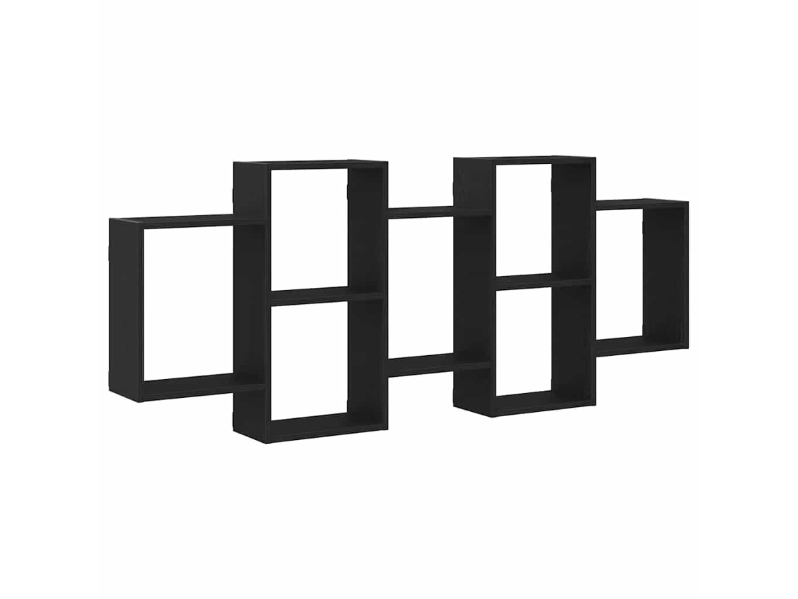 Maison Exclusive - Estantería De Pared De Roble Negro, 159x18x65 Cm, Madera De Ingeniería