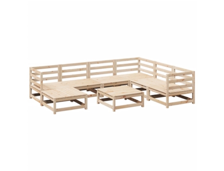 Conjunto 8 de sofás de jardín VIDAXL madera maciza de pino