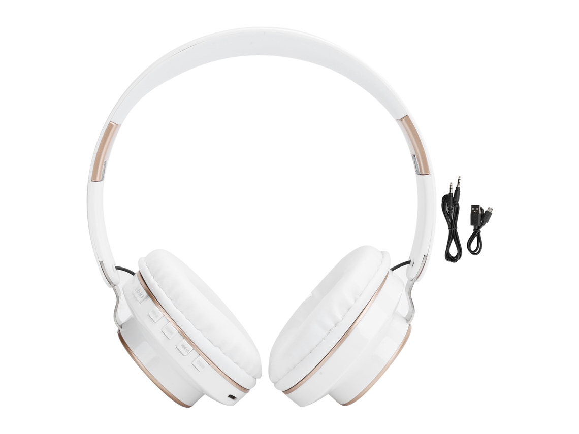 Auriculares Telescópicos Plegables Bluetooth 5.0 Hifi Para Deportes, Ordenador Y Videojuegos - Blanco
