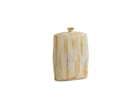 Florero ROMIMEX Blanco Dorado Aluminio 28 x 41 x 13 cm